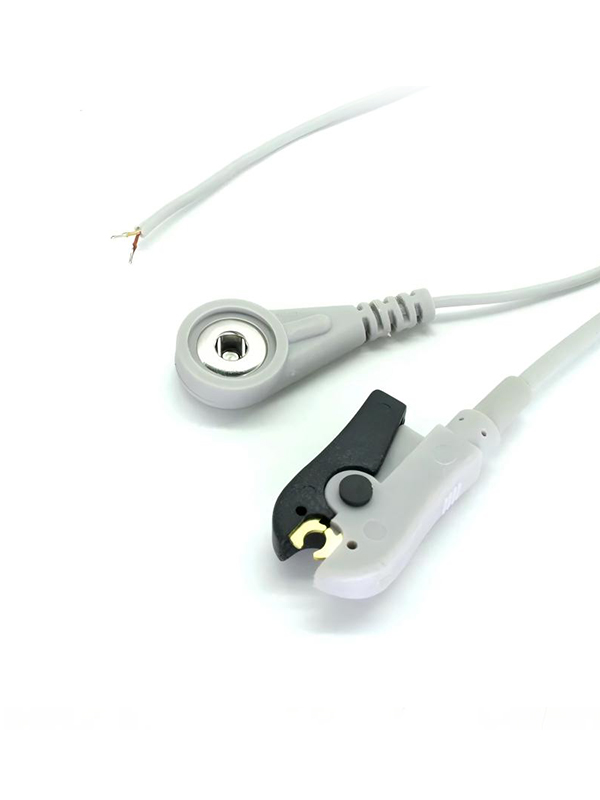 3.5mm Female ECG Snap to ECG Clip Medical Cable 3.5mm Female ECG Snap to ECG Clip Medical Cable