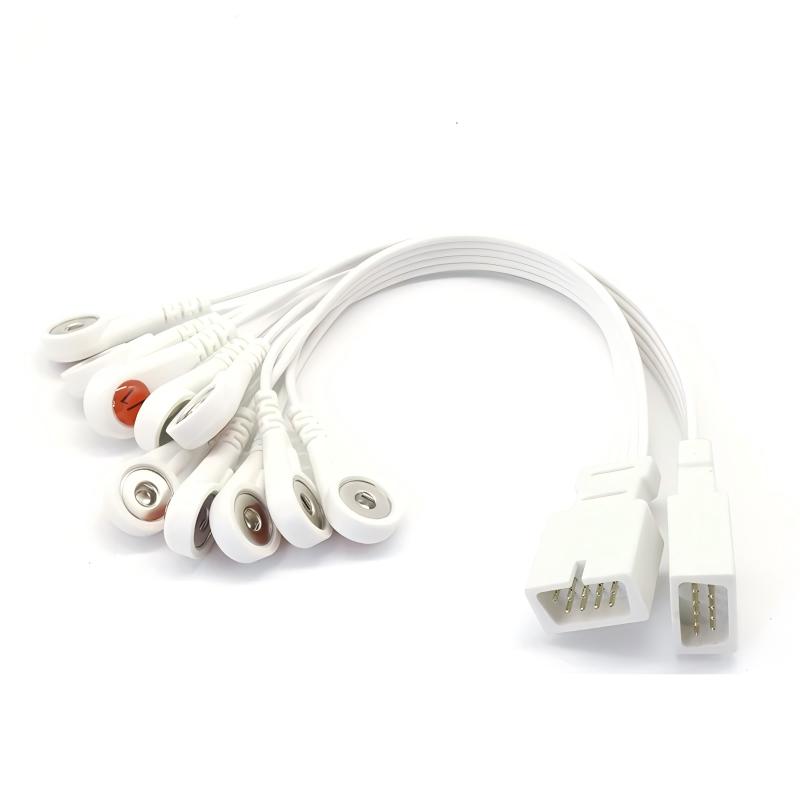 ECG EKG EMG 5 leads cable and electrode leadwire