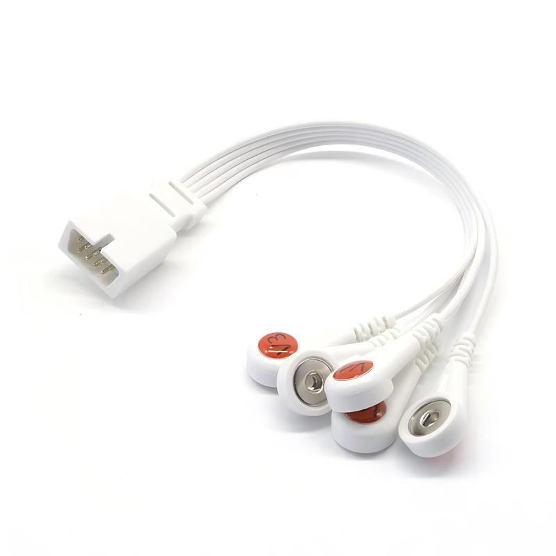 ECG EKG EMG 5 leads cable and electrode leadwire