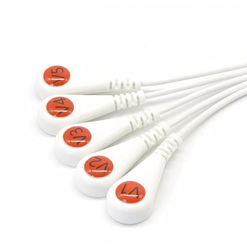ECG EKG EMG 5 leads cable and electrode leadwire