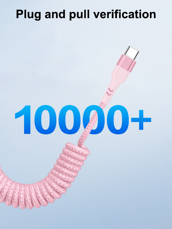 Braided Spring 66W USB A to Type C Cable