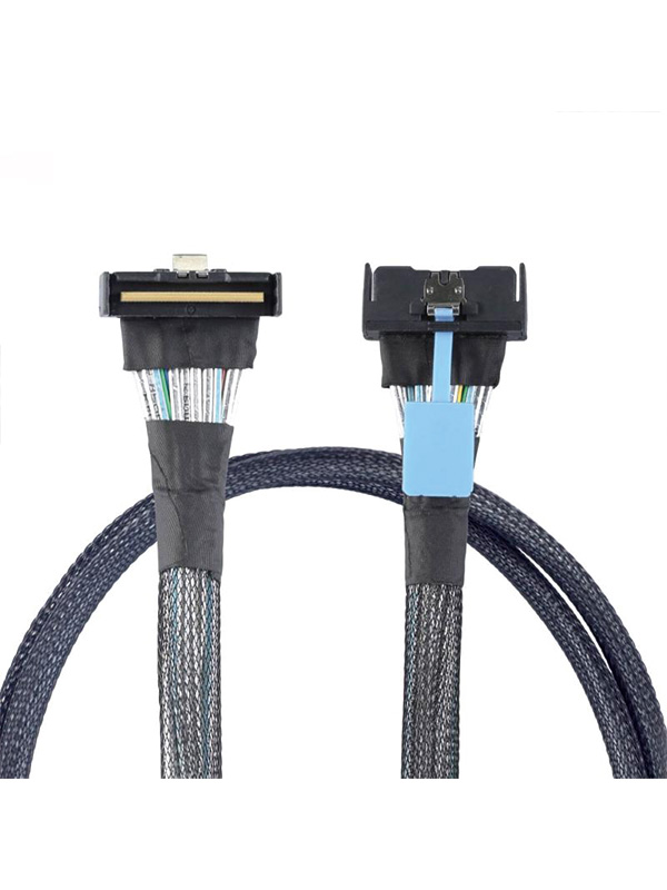 90-degree Angled PCIe Gen5 MCIO x8 Cable 