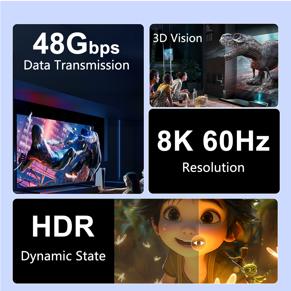 8K 60Hz USB Type C to HDMI 2.1 Cable