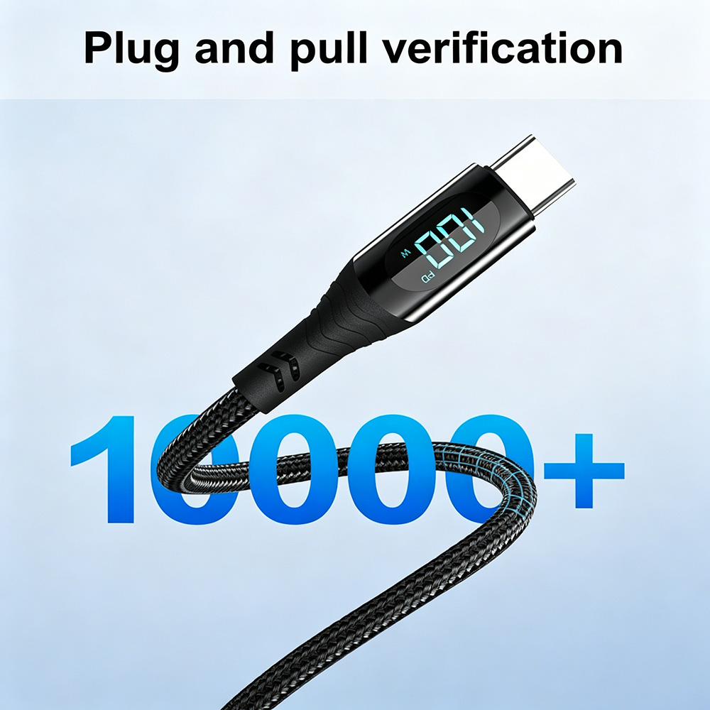 100W USB C Charger Cable with LED Display 