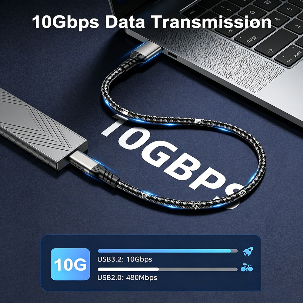 10Gbps USB Type-C Data Transfer Cable 3A Fast Charging