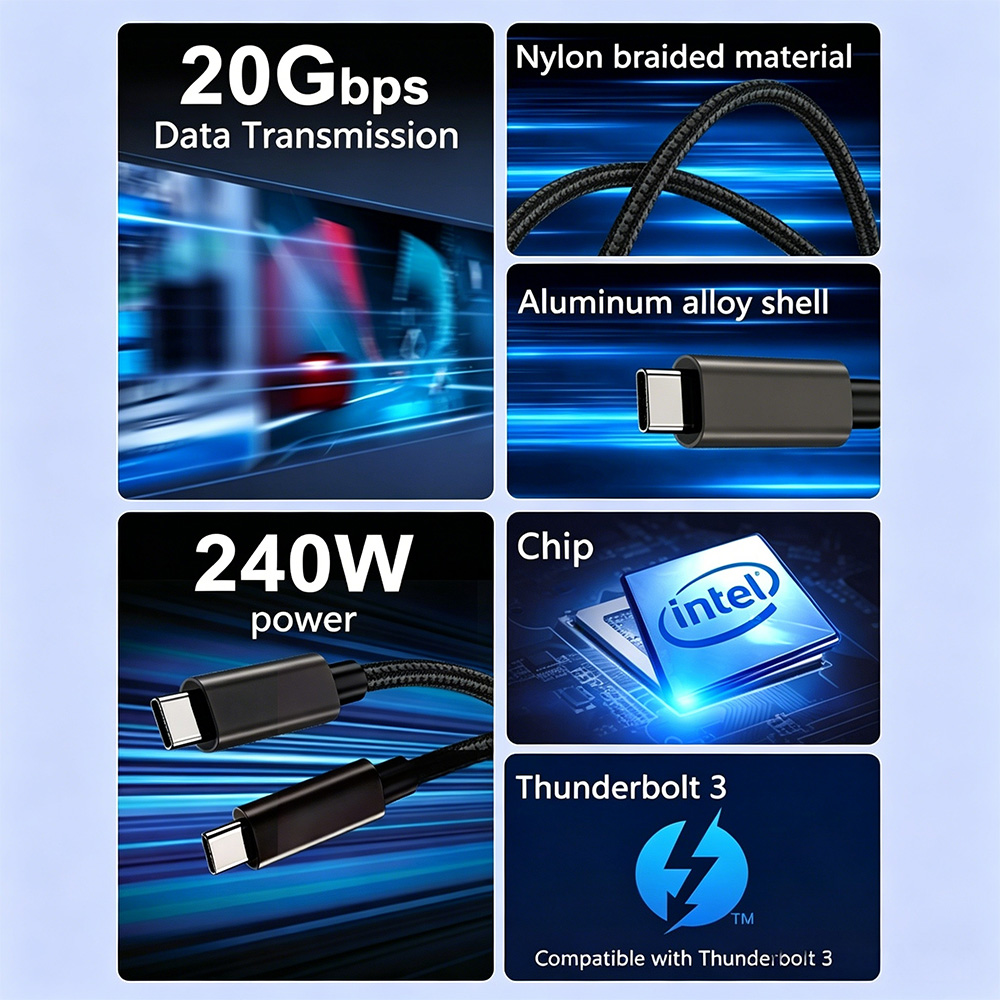  20Gbps USB C 3.2 Gen 2 Type-C to Type-C Cable