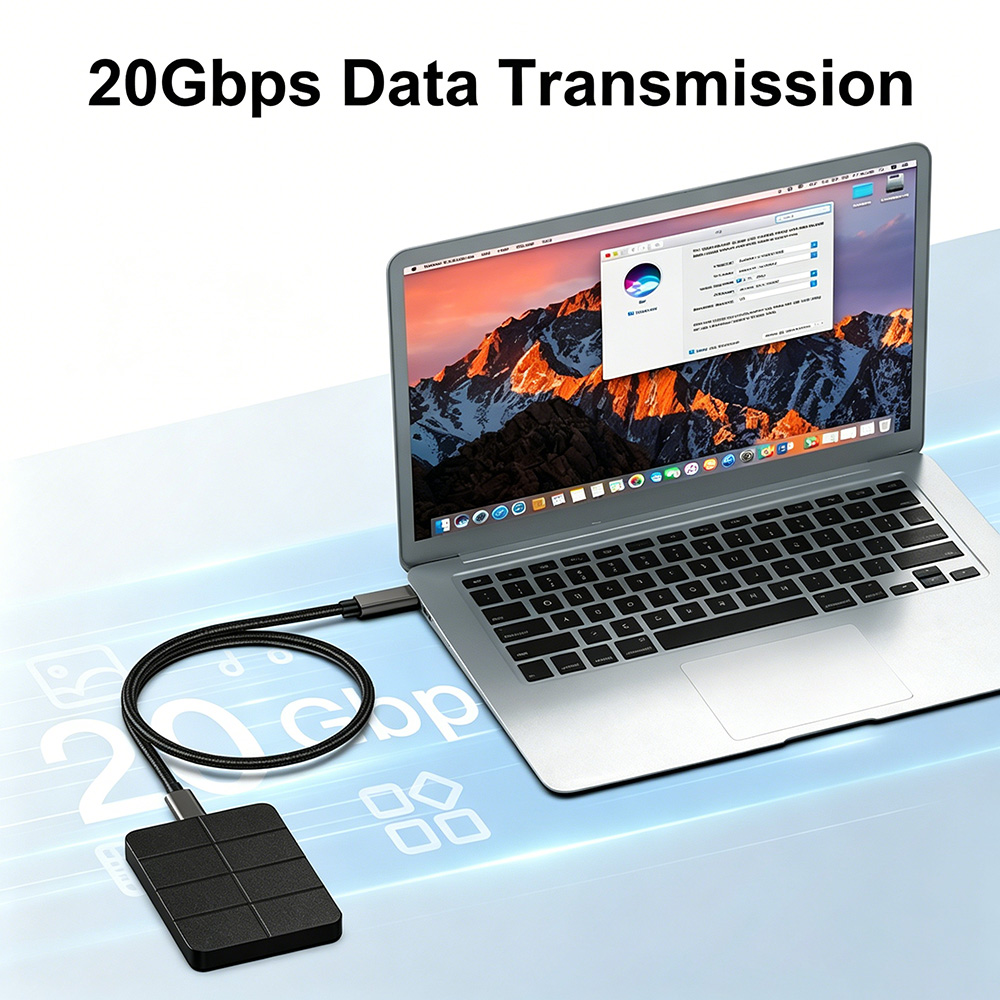  20Gbps USB C 3.2 Gen 2 Type-C to Type-C Cable 