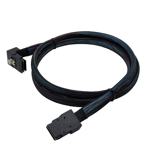 MiniSAS SFF-8087 Right Bend To SFF-8087 Cable