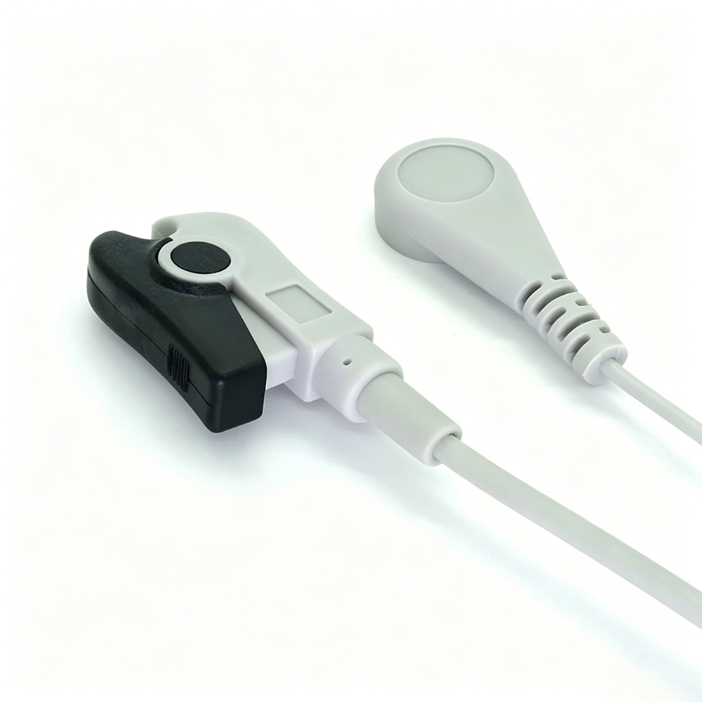 Customized Reusable 3.5mm Female ECG Snap to ECG Clip Medical Cable