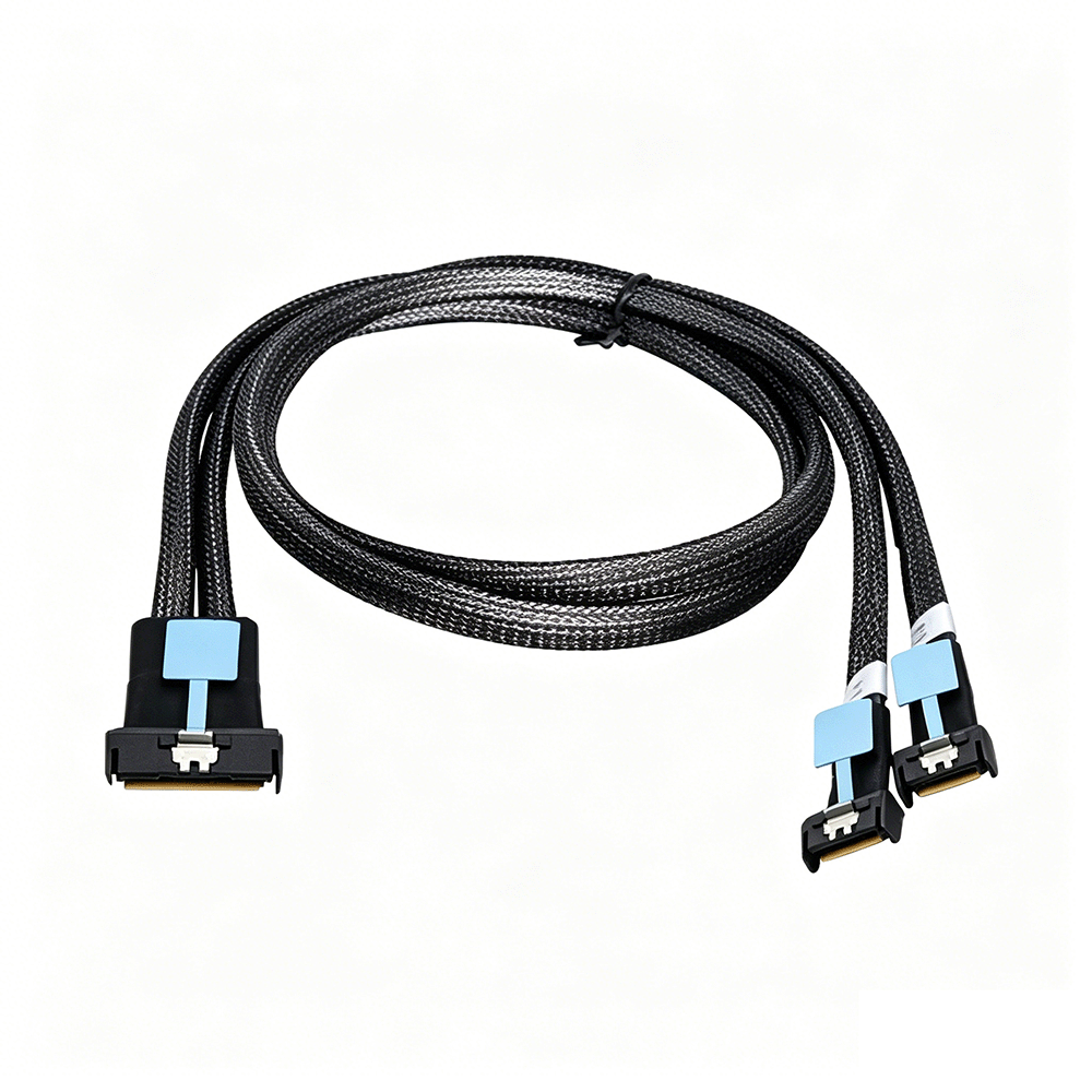 MCIO 8X Straight to 2* MCIO 4X Straight Cable