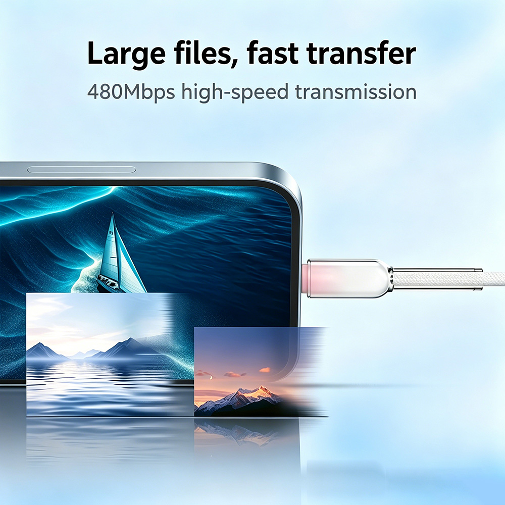 Crystal-Clear Series Type-C to Type-C Data Cable 