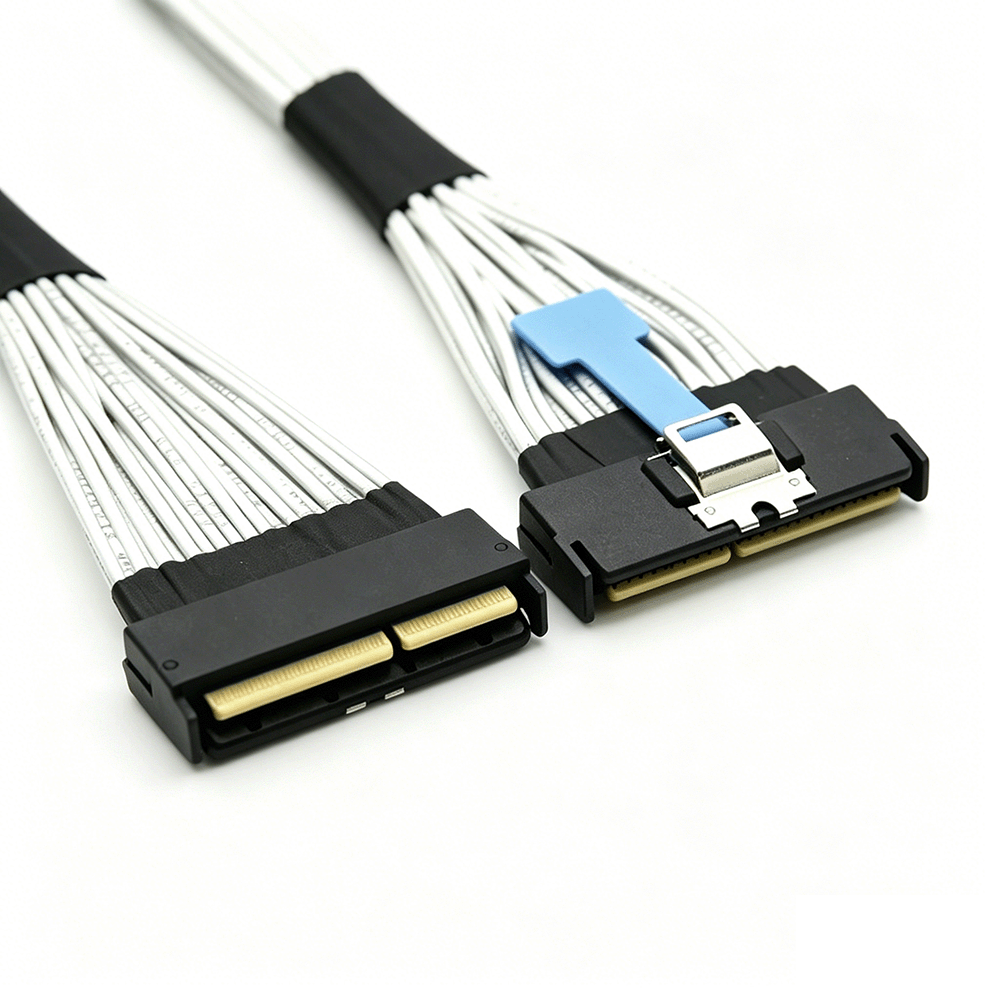PCIe 5.0 MCIO 16x 124Pin Male to Male Cable 
