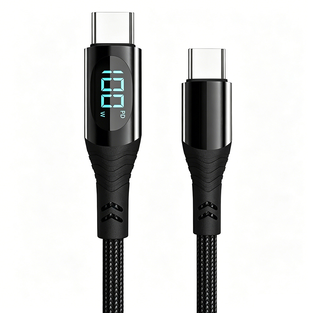 100W USB C Charger Cable with LED Display