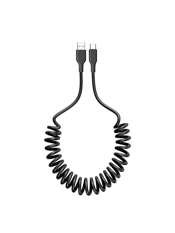 Coiled Spring  6A USB Type-C Cable