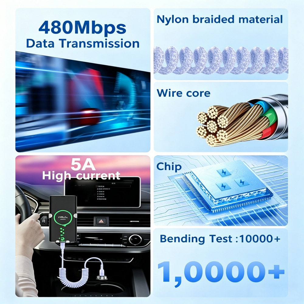 Spring 60W USB C Charger Cable