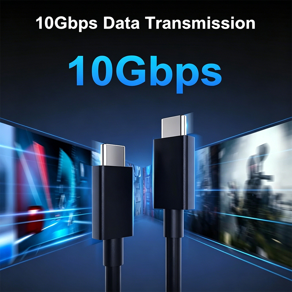 10Gbps PD USB Type-C to Type-C Cable 100W  